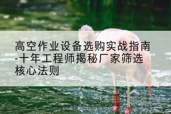 得荣剪叉式升降机厂家-高空作业设备选购实战指南-十年工程师揭秘厂家筛选核心法则